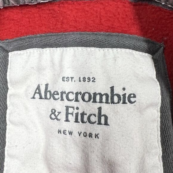 Abercrombie & Fitch NY Hoodie Sweatshirt Women Large Red Pullover Activewear Top - Picture 2 of 15